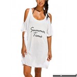 NFASHIONSO Women's Baggy Strapless T-Shirts Cover up Beach Dress One Size B06XWS323D